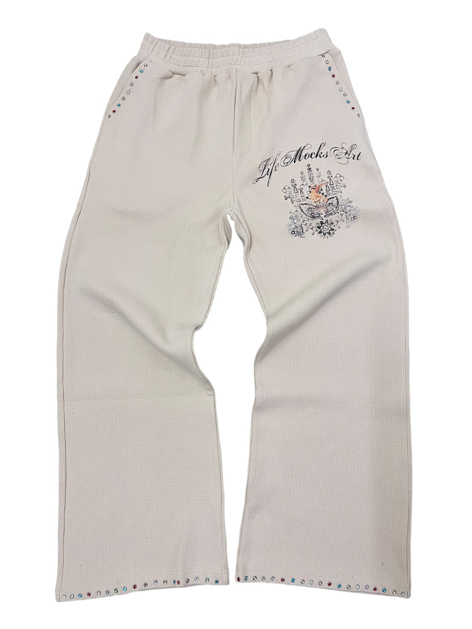 “aNgEls dE aRTe” Thermal Gemstone Baggy Sweats - Lifemocksart ®