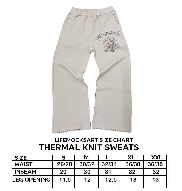 “aNgEls dE aRTe” Thermal Gemstone Baggy Sweats (SHIPS IN 7 DAYS) - Lifemocksart ®