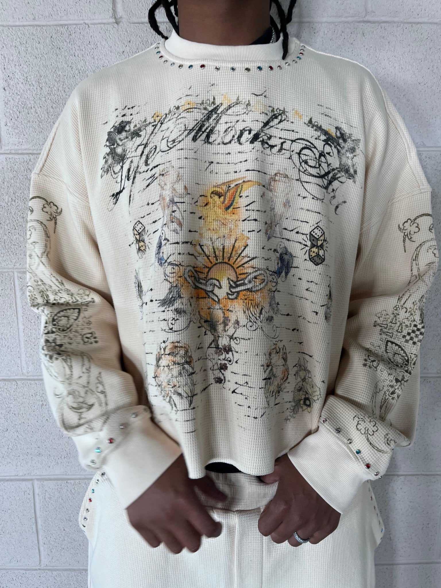 “aNgEls dE aRTe” Thermal Gemstone Sweater - Lifemocksart ®